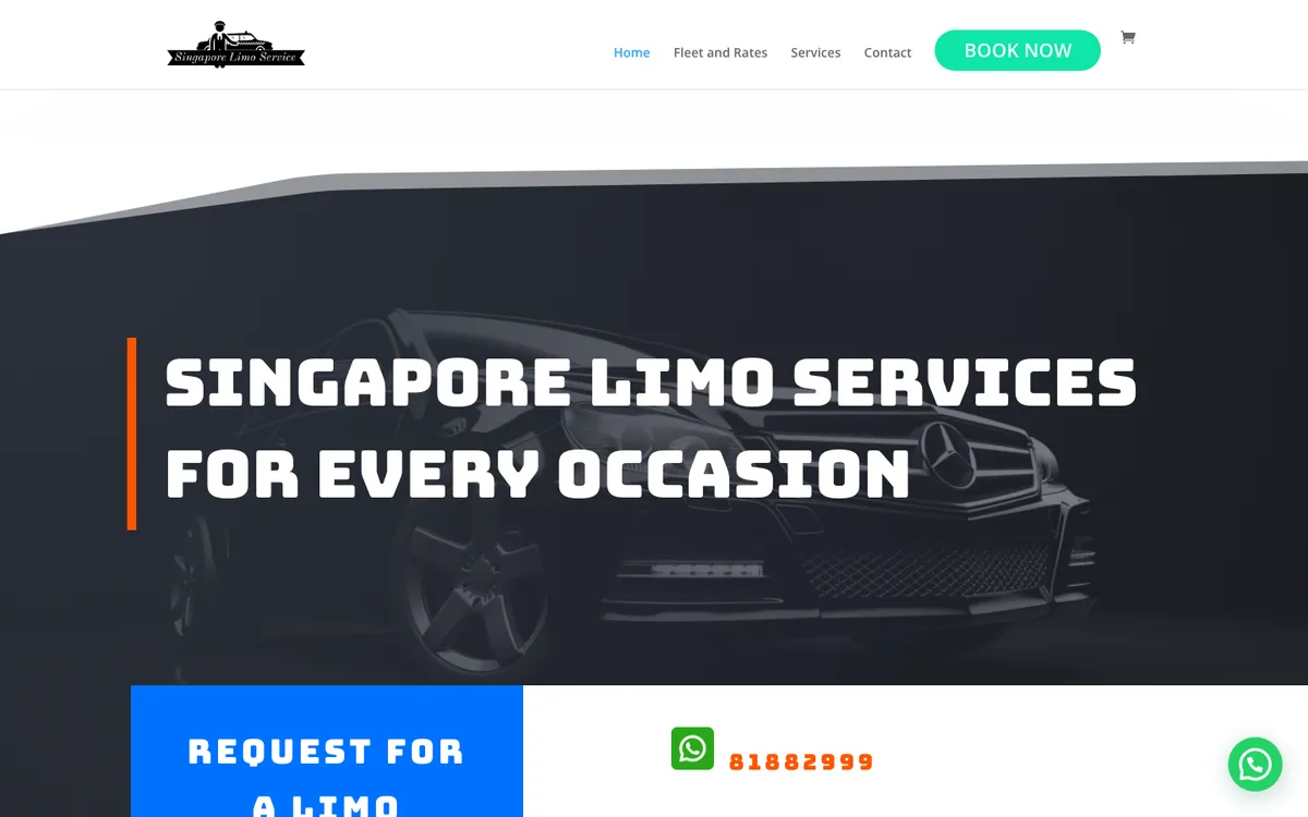 Singapore Limo Services homepage, captured 26 October 2026